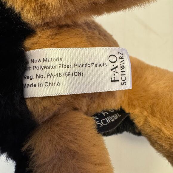 The FAO Schwartz Adopt A Pets 15" Toy Plush Lying German Shepherd - Picture 8 of 9